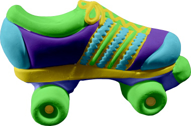 Roller skate Plaster Pencil Holder