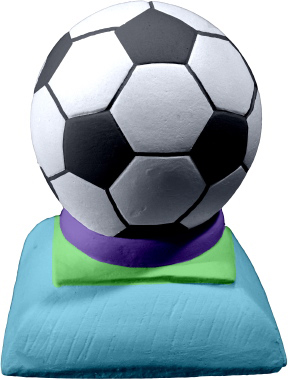 Soccer Ball Plaster Pencil Holder
