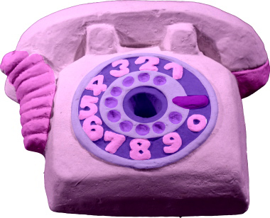 Rotary Phone Plaster Pencil Holder