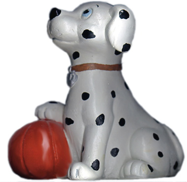 Dalmatian with Basketball Plaster Pencil Holder