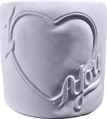 I Love You Plaster Pencil Holder