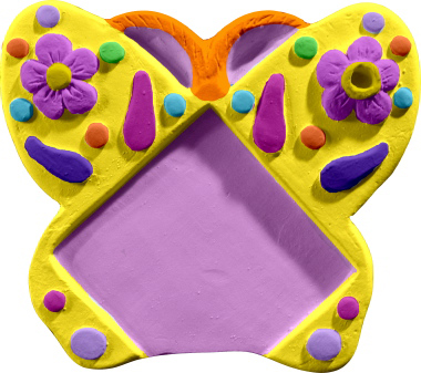 Butterfly Note Pad and Plaster Pencil Holder