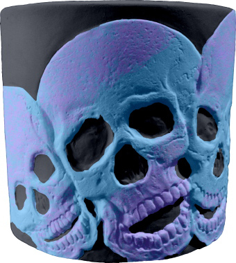 Skull Plaster Pencil Holder