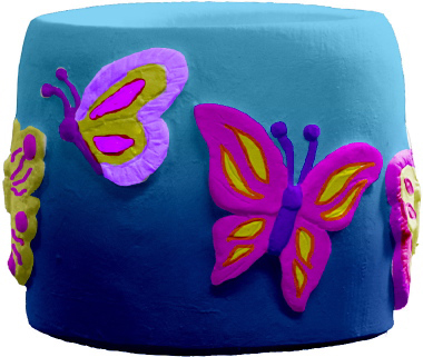 Butterflies Plaster Pencil Holder