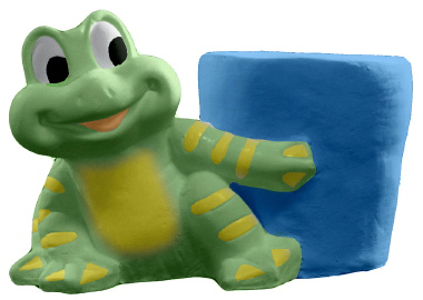Frog Plaster Pencil Holder
