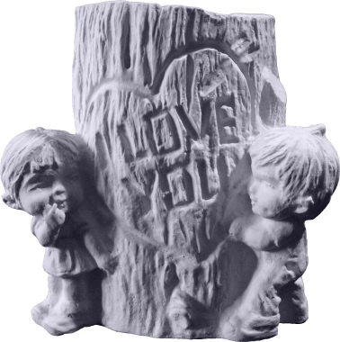 I Love You Tree trunk Pencil Holder