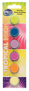 Tropical Brights 6 Paint Pots - DecoArt Americana