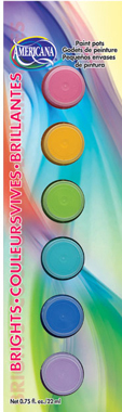 Brights 6 Paint Pots - DecoArt Americana