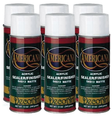 Americana Matte Spray Sealer case of dozen 13 oz cans - DecoArt