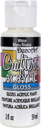 Crafters Acrylic Gloss Paint White DecoArt
