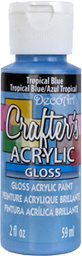 Crafters Acrylic Gloss Paint Tropical Blue DecoArt
