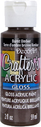 Crafters Acrylic Gloss Paint Burnt Umber DecoArt