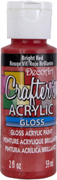 Crafters Acrylic Gloss Paint Bright Red DecoArt