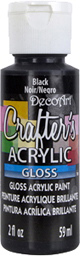 Crafters Acrylic Gloss Paint Black DecoArt