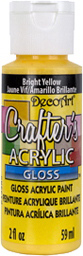 Crafters Acrylic Gloss Paint Bright Yellow DecoArt