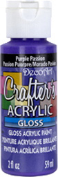 Crafters Acrylic Gloss Paint Purple Passion DecoArt