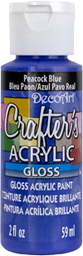 Crafters Acrylic Gloss Paint Peacock Blue DecoArt
