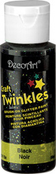 Craft Twinkles Glitter Paint Black 2 oz DecoArt