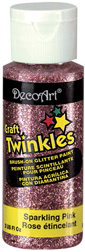 Craft Twinkles Glitter Paint Sparkling Pink 2 oz DecoArt