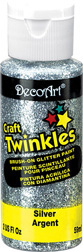 Craft Twinkles Glitter Paint Silver 2 oz DecoArt