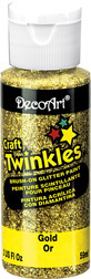 Craft Twinkles Glitter Paint Gold 2 oz DecoArt