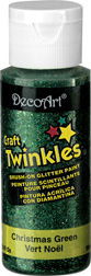 Craft Twinkles Glitter Paint Christmas Green 2 oz DecoArt