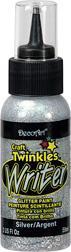 Craft Twinkles Glitter Paint Writer Silver DecoArt