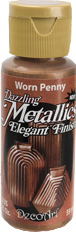Dazzling Metallics Paint Worn Penny DecoArt