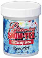 Glistening Snowtex Jar DecoArt