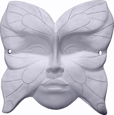 Butterfly Mask Plaster Wall Plaque
