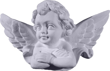 Cherub Bust Plaster Plaque
