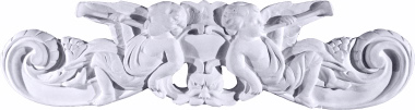 Angels Over Door Plaster Plaque