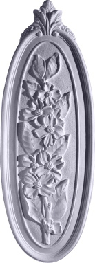 Oval Dogwood Plaster Plaque