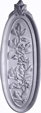 Oval Holly Plaster Plaque