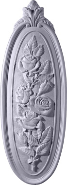 Oval Rose Plaster Plaque