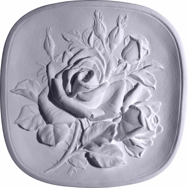 Rose Flower Plaster Plaque
