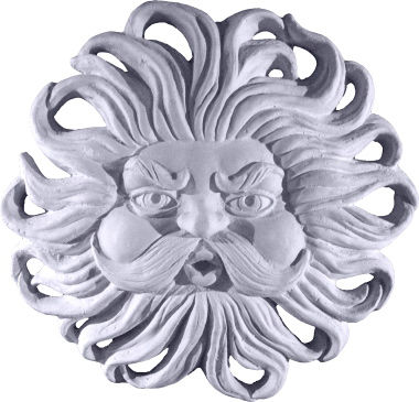 Wind Face Round Plaster Plaque
