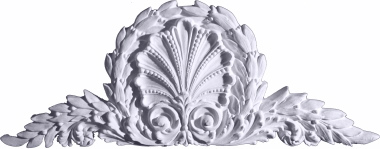 Shell with Laurel Accent Plaster Plaque