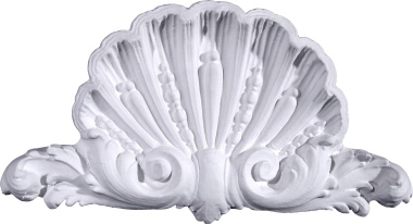 Shell Scroll Plaster Plaque