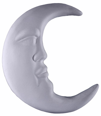 Crescent Moon Medium Plaster Plaque