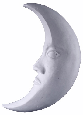 Crescent Moon Large Plaster Plaque