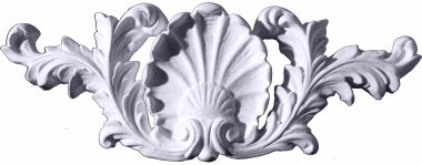 Shell over door Plaster Plaque