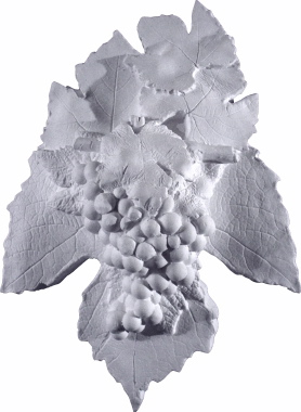Grape Cluster with Leaves Plaster Plaque