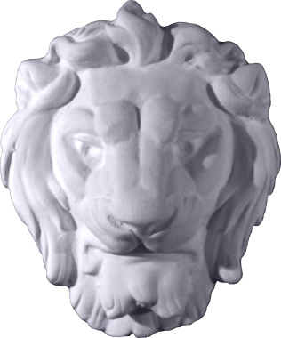 Lion Face Plaster Plaque Small