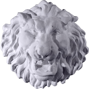 Lion Face Plaster Plaque Medium