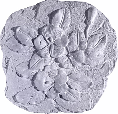 Stone Pansies Plaster Plaque