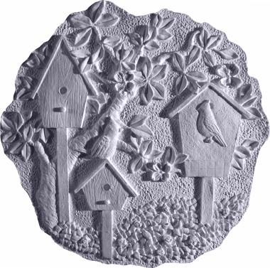 Birdhouses Plaster Plaque