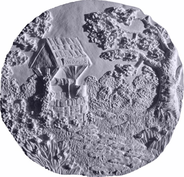 Wishing Well Plaster Plaque