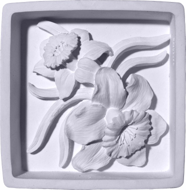 Daffodil Shadow Box Plaster Plaque