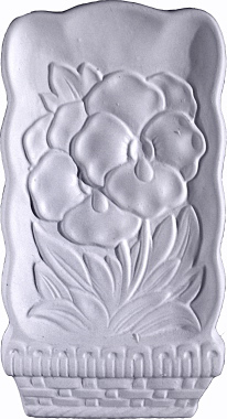 Tear Drop Pansy Plaster Plaque